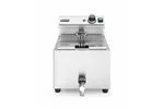 Frytownica manualna z kranem spustowym, 8 l, Profi Line, 8L, jasnoszary, 230V/3500W, 305x515x354mm HENDI 209202