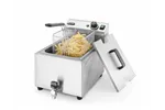 Frytownica manualna z kranem spustowym, 8 l, Profi Line, 8L, jasnoszary, 230V/3500W, 305x515x354mm HENDI 209202