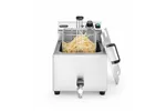 Frytownica manualna z kranem spustowym, 8 l, Profi Line, 8L, jasnoszary, 230V/3500W, 305x515x354mm HENDI 209202