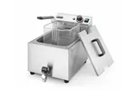 Frytownica manualna z kranem spustowym, 8 l, Profi Line, 8L, jasnoszary, 230V/3500W, 305x515x354mm HENDI 209202