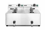 Frytownica manualna z kranem spustowym, 2 × 8 l, Profi Line, 16L, 230V/7000W, 610x515x369mm HENDI 209301