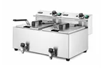 Frytownica manualna z kranem spustowym, 2 × 8 l, Profi Line, 16L, 230V/7000W, 610x515x369mm HENDI 209301