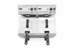 Frytownica manualna z kranem spustowym, 2 × 8 l, Profi Line, 16L, 230V/7000W, 610x515x369mm HENDI 209301