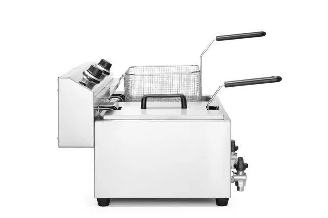 Frytownica manualna z kranem spustowym, 2 × 8 l, Profi Line, 16L, 230V/7000W, 610x515x369mm HENDI 209301