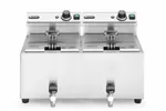Frytownica manualna z kranem spustowym, 2 × 8 l, Profi Line, 16L, 230V/7000W, 610x515x369mm HENDI 209301