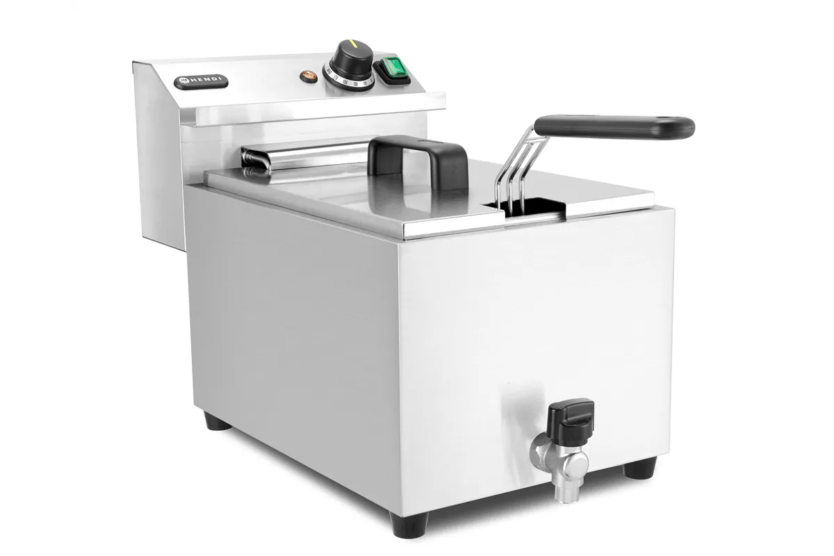 Frytownica XL z kranem spustowym, Profi Line, 10L, 400V/6600W, 300x585x377mm HENDI 209424