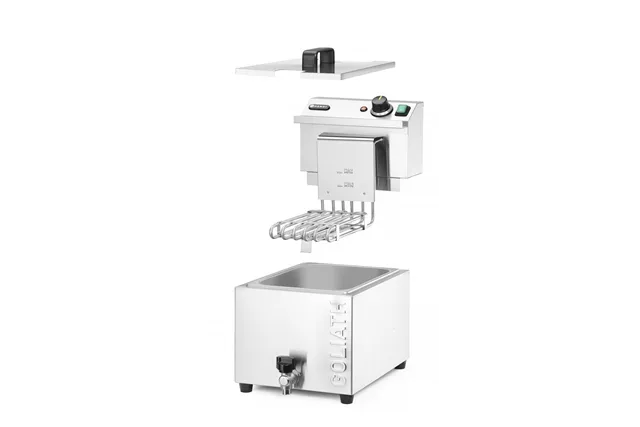 Frytownica XL z kranem spustowym GOLIATH, 10L, 400V/10200W, 300x585x392mm HENDI 209431