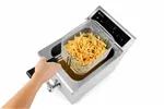 Frytownica indukcyjna z kranem spustowym, 8 l, 8L, jasnoszary, 230V/3500W, 288x619x408mm HENDI 215012