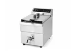 Frytownica indukcyjna z kranem spustowym, 8 l, 8L, jasnoszary, 230V/3500W, 288x619x408mm HENDI 215012