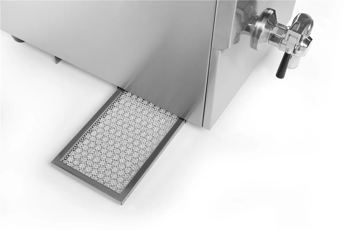 Frytownica indukcyjna z kranem spustowym, 8 l, 8L, jasnoszary, 230V/3500W, 288x619x408mm HENDI 215012