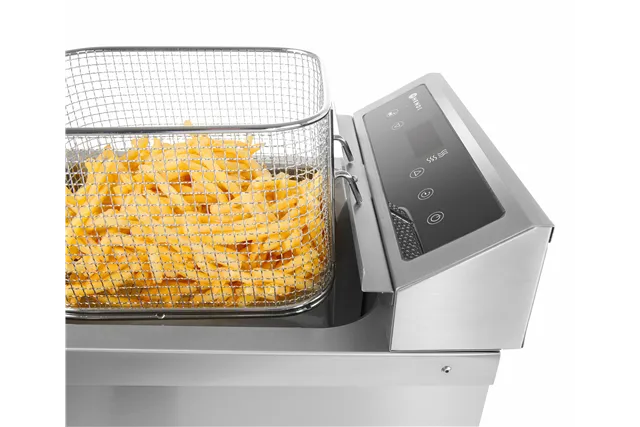Frytownica indukcyjna z kranem spustowym, 8 l, 8L, jasnoszary, 230V/3500W, 288x619x408mm HENDI 215012