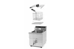 Frytownica indukcyjna z kranem spustowym, 8 l, 8L, jasnoszary, 230V/3500W, 288x619x408mm HENDI 215012