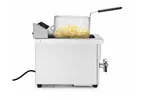 Frytownica indukcyjna z kranem spustowym, 8 l, 8L, jasnoszary, 230V/3500W, 288x619x408mm HENDI 215012