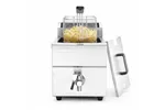 Frytownica indukcyjna z kranem spustowym, 8 l, 8L, jasnoszary, 230V/3500W, 288x619x408mm HENDI 215012