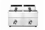 Frytownica indukcyjna z kranem spustowym, 2 × 8 l, Profi Line, 16L, 230V/7000W, 577x609x410mm HENDI 215029