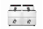 Frytownica indukcyjna z kranem spustowym, 2 × 8 l, Profi Line, 16L, 230V/7000W, 577x609x410mm HENDI 215029