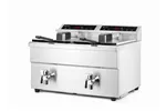 Frytownica indukcyjna z kranem spustowym, 2 × 8 l, Profi Line, 16L, 230V/7000W, 577x609x410mm HENDI 215029