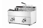 Frytownica indukcyjna z kranem spustowym, 2 × 8 l, Profi Line, 16L, 230V/7000W, 577x609x410mm HENDI 215029