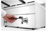 Frytownica indukcyjna z kranem spustowym, 2 × 8 l, Profi Line, 16L, 230V/7000W, 577x609x410mm HENDI 215029