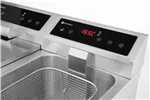 Frytownica indukcyjna z kranem spustowym, 2 × 8 l, Profi Line, 16L, 230V/7000W, 577x609x410mm HENDI 215029
