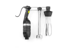 Zestaw: Mikser ręczny 350 ze zmienną prędkością + rózga + wieszak, Kitchen Line, czarny, 230V/350W, 110x324x816mm HENDI 222393