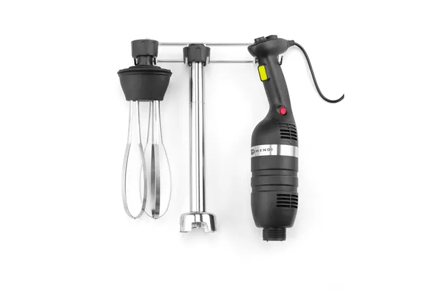 Zestaw: Mikser ręczny 350 ze zmienną prędkością + rózga + wieszak, Kitchen Line, czarny, 230V/350W, 110x324x816mm HENDI 222393
