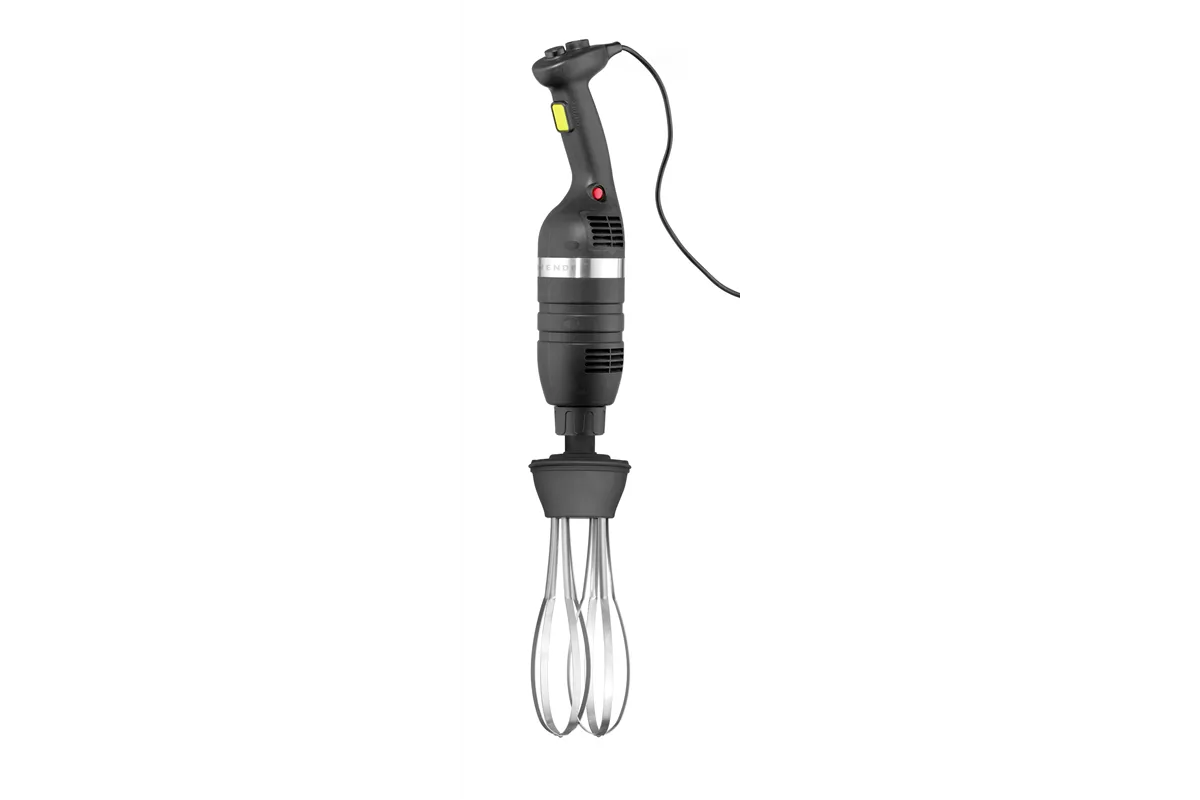 Zestaw: Mikser ręczny 350 ze zmienną prędkością + rózga + wieszak, Kitchen Line, czarny, 230V/350W, 110x324x816mm HENDI 222393