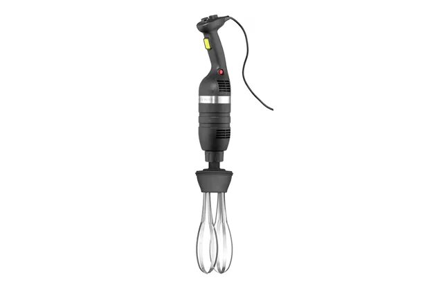 Zestaw: Mikser ręczny 350 ze zmienną prędkością + rózga + wieszak, Kitchen Line, czarny, 230V/350W, 110x324x816mm HENDI 222393