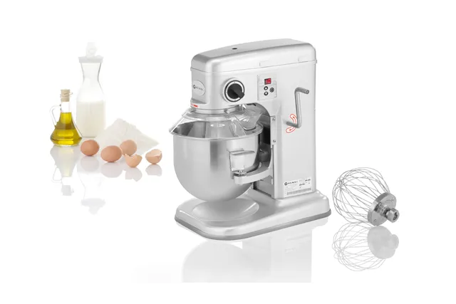 Mikser planetarny, Kitchen Line, 7L, srebrny, 220-240V/650W, 317x440x490mm HENDI 222829