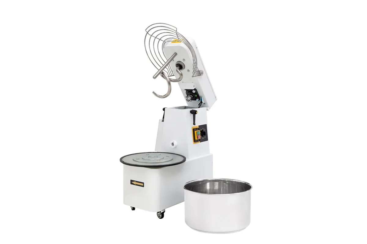 Miesiarka spiralna z wyjmowaną dzieżą o 2 prędkościach, 22 l, 56 kg/h, 22L, 400V/1100W, 390x670x735mm Prismafood 222911