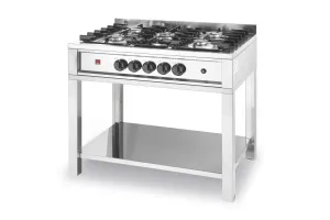 Kuchnia gazowa 5-palnikowa na podstawie otwartej, Kitchen Line, 14,3kW, 900x640x910mm HENDI 225806