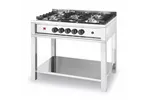 Kuchnia gazowa 5-palnikowa na podstawie otwartej, Kitchen Line, 14,3kW, 900x640x910mm HENDI 225806