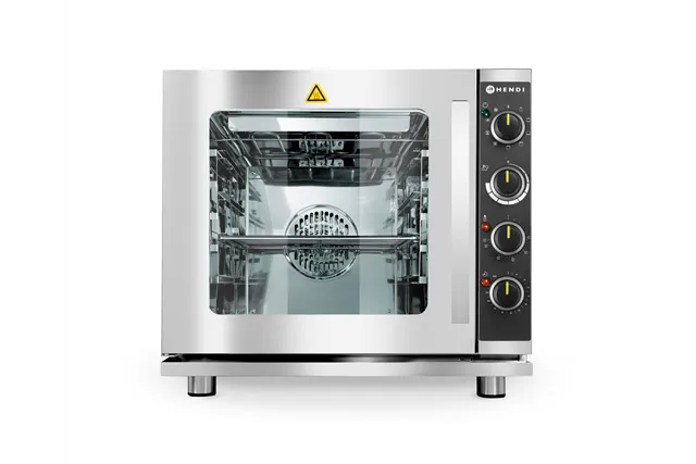 Piec konwekcyjno-parowy multifunkcyjny 4xGN 2/3 – elektryczny, jasnoszary, 230V/3000W, 625x585x590mm HENDI 225929