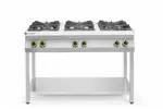 Kuchnia gazowa 6-palnikowa na podstawie otwartej, Kitchen Line, 28,5kW, 1200x700x900mm HENDI 226094