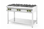 Kuchnia gazowa 6-palnikowa na podstawie otwartej, Kitchen Line, 28,5kW, 1200x700x900mm HENDI 226094