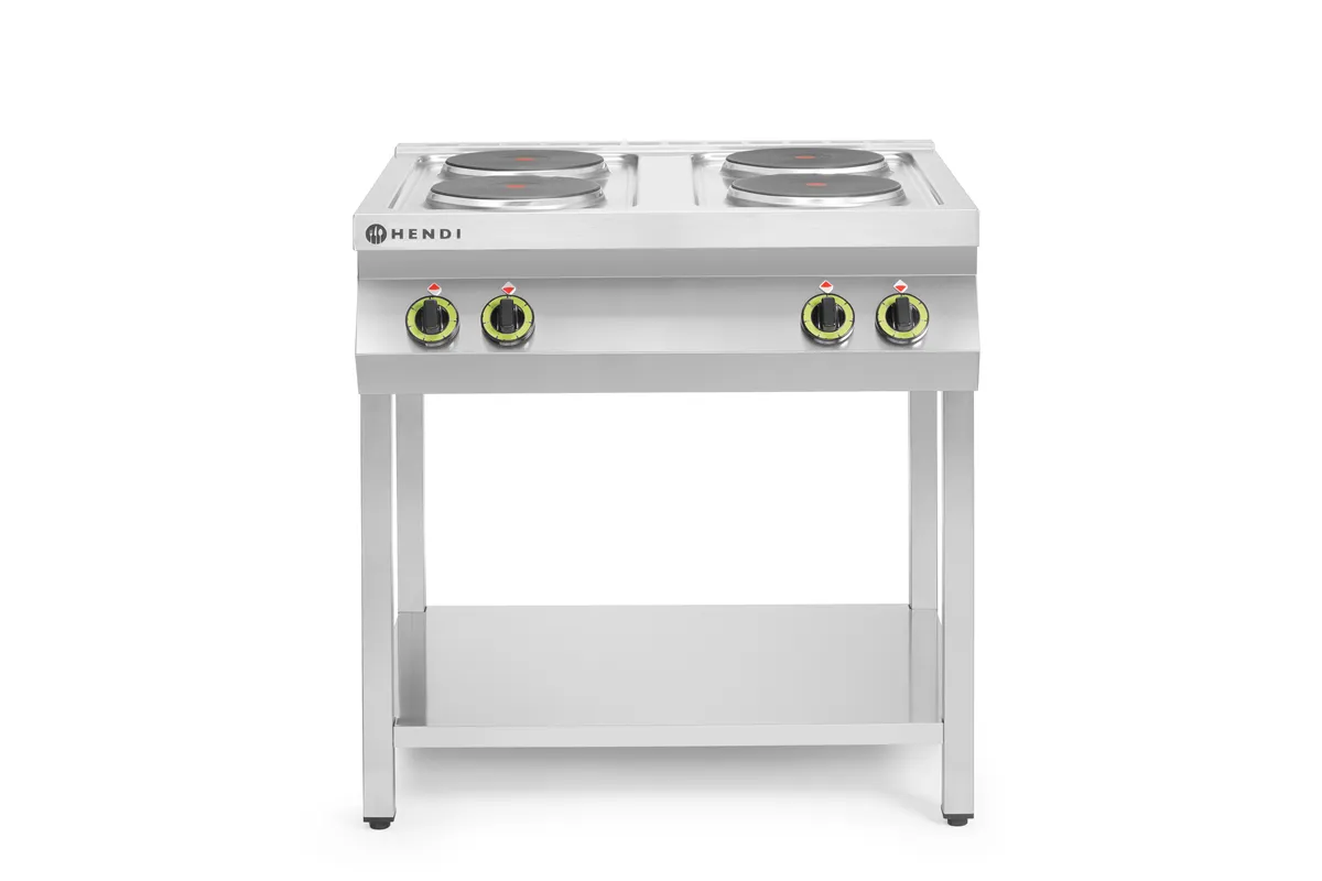 Kuchnia elektryczna 4-płytowa na podstawie otwartej, Kitchen Line, 400V/10400W, 800x700x900mm HENDI 226223