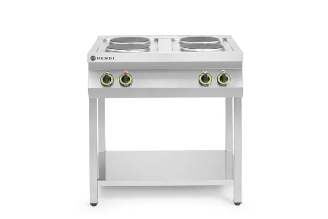 Kuchnia elektryczna 4-płytowa na podstawie otwartej, Kitchen Line, 400V/10400W, 800x700x900mm HENDI 226223