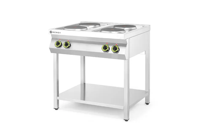 Kuchnia elektryczna 4-płytowa na podstawie otwartej, Kitchen Line, 400V/10400W, 800x700x900mm HENDI 226223