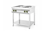 Kuchnia elektryczna 4-płytowa na podstawie otwartej, Kitchen Line, 400V/10400W, 800x700x900mm HENDI 226223
