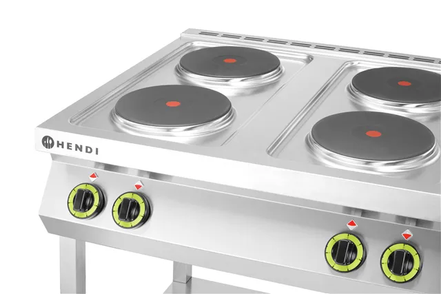 Kuchnia elektryczna 4-płytowa na podstawie otwartej, Kitchen Line, 400V/10400W, 800x700x900mm HENDI 226223