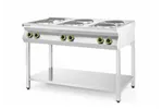 Kuchnia elektryczna 6-płytowa na podstawie otwartej, Kitchen Line, 400V/15600W, 1200x700x900mm HENDI 226230