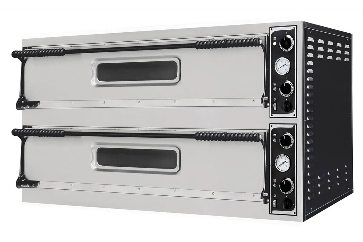 Piec do pizzy Basic Slim, 2 komory, 400V/12000W, 1305x489x745mm Prismafood 226933