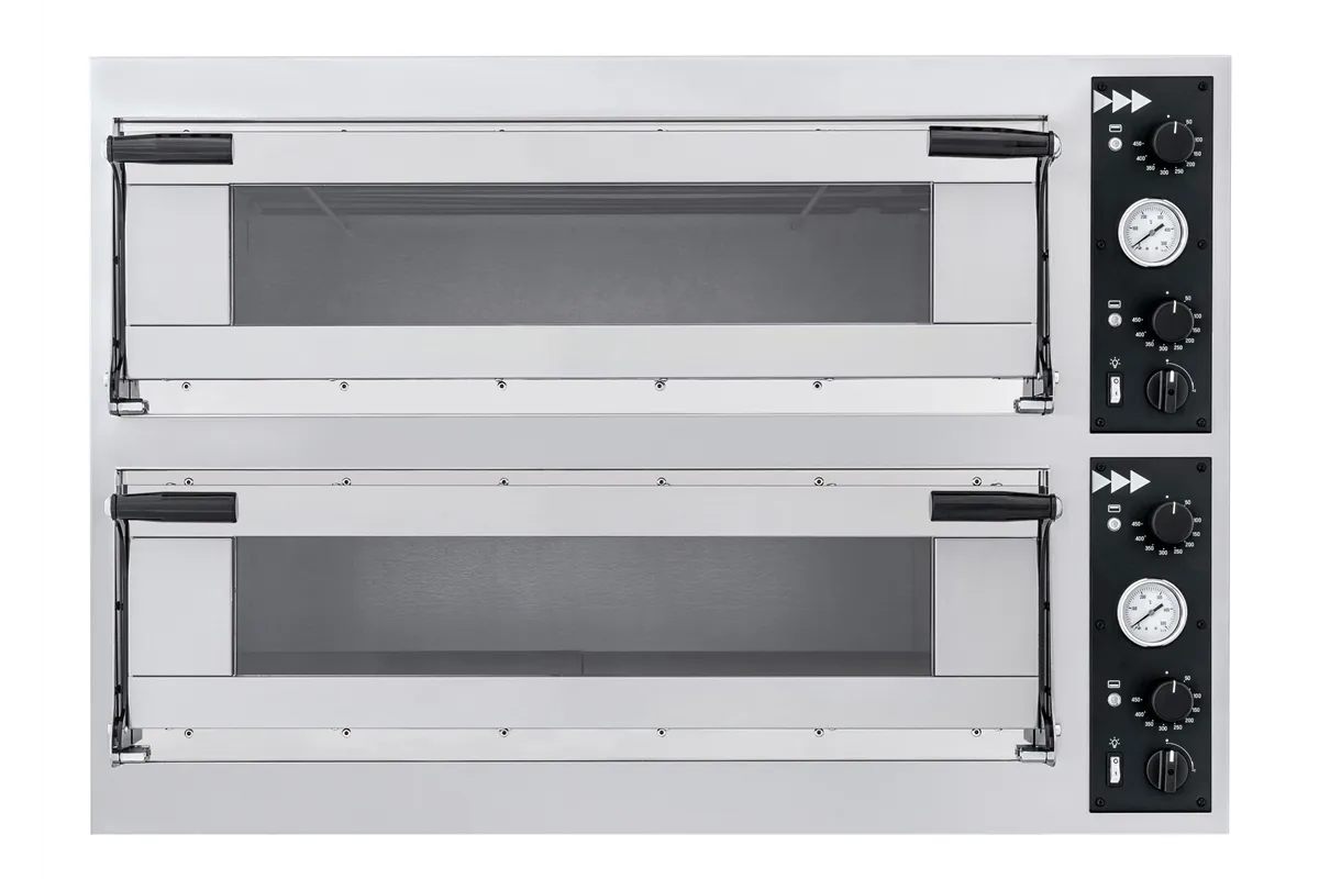 Piec do pizzy Trays 44 Glass, 2 komory, 400V/13800W, 1100x964x745mm Prismafood 227268