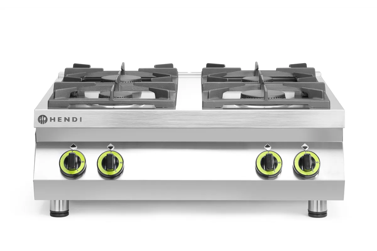 Kuchnia gazowa 4-palnikowa stołowa, Kitchen Line, 19kW, 800x700x310mm HENDI 227381