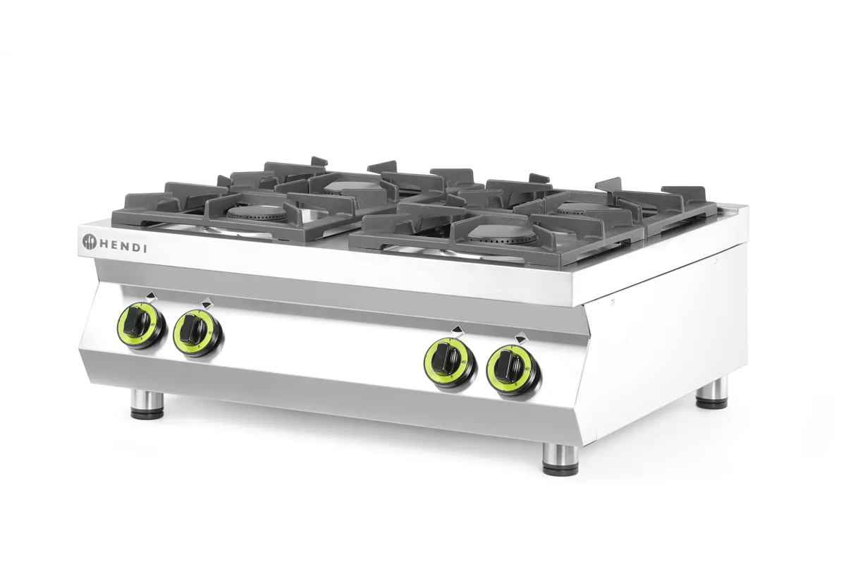 Kuchnia gazowa 4-palnikowa stołowa, Kitchen Line, 19kW, 800x700x310mm HENDI 227381