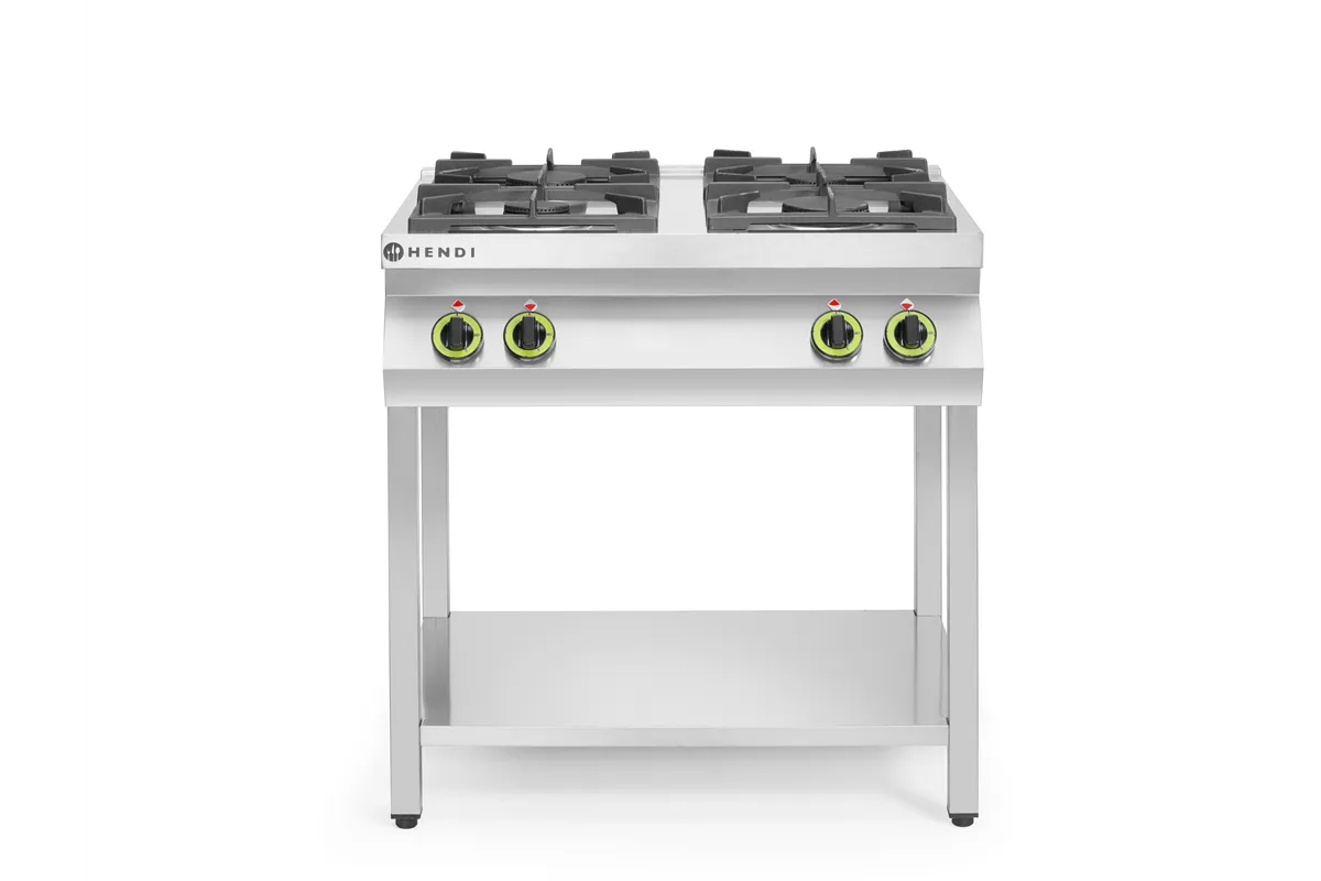 Kuchnia gazowa 4-palnikowa na podstawie otwartej, Kitchen Line, 19kW, 800x700x900mm HENDI 227589