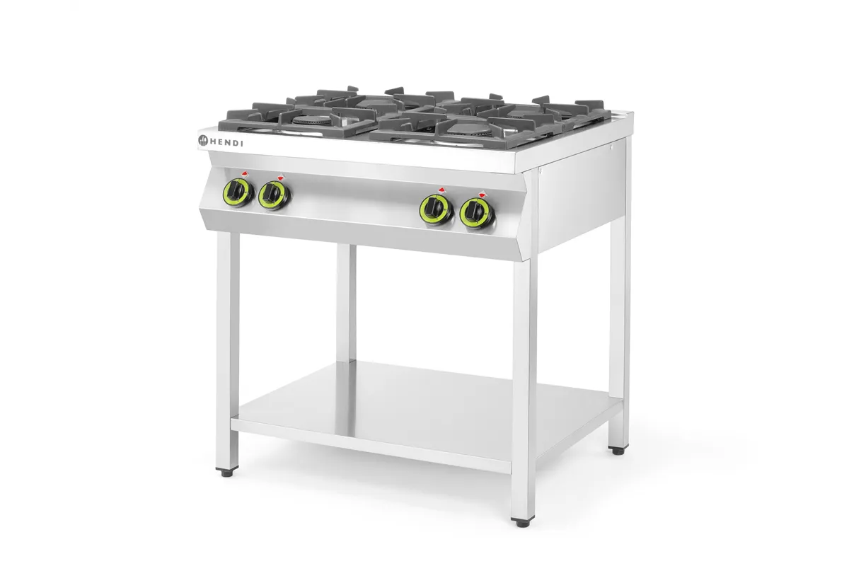 Kuchnia gazowa 4-palnikowa na podstawie otwartej, Kitchen Line, 19kW, 800x700x900mm HENDI 227589