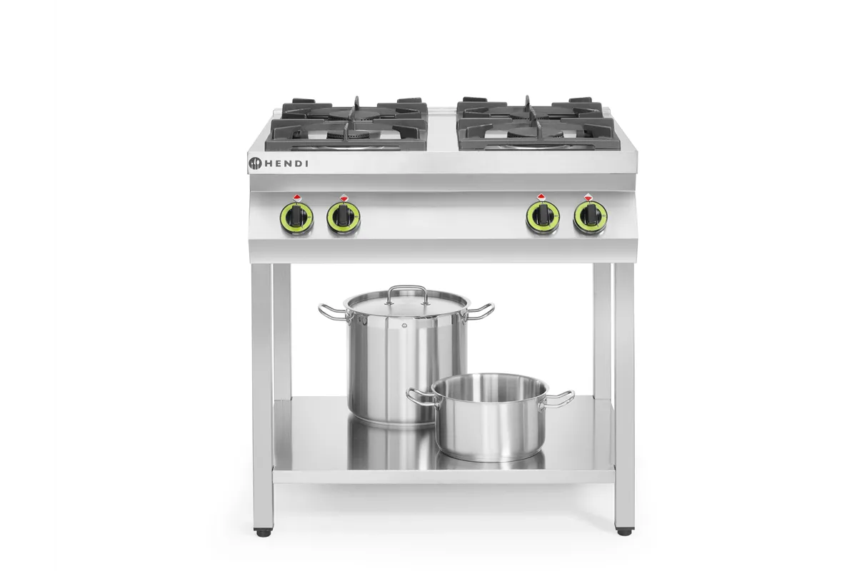 Kuchnia gazowa 4-palnikowa na podstawie otwartej, Kitchen Line, 19kW, 800x700x900mm HENDI 227589