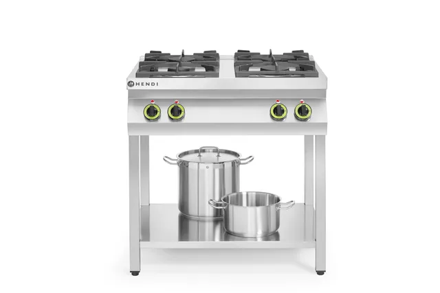 Kuchnia gazowa 4-palnikowa na podstawie otwartej, Kitchen Line, 19kW, 800x700x900mm HENDI 227589