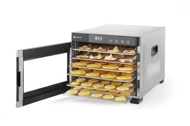 Suszarka do żywności, Profi Line, 6 tac, 230V/650W, 342x485x309mm HENDI 229033